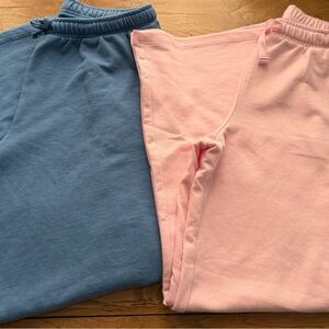 Cat & Jack XL Soft Cotton Joggers in Dusty Blue & Blush Pink